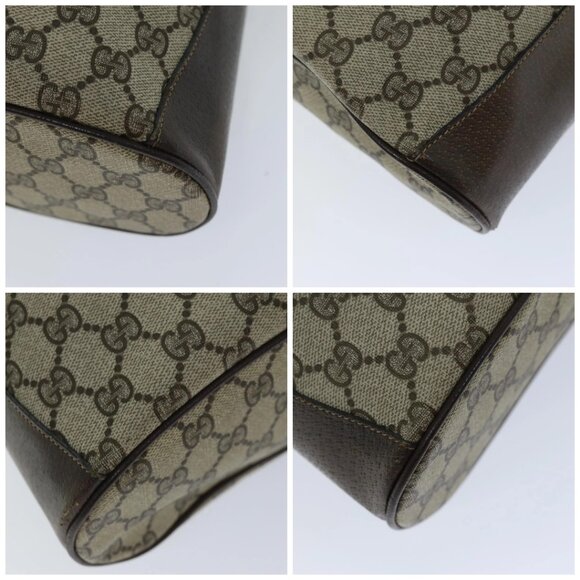 GUCCI Web Sherry Line GG Supreme Shoulder Bag Beige Red 41 02 033 Auth ep4290 - Picture 16 of 16